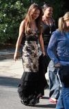 Vanessa Minnillo arriving on the set of her upcoming project