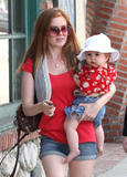 Isla Fisher shopping with her daughter Olive in Westwood
